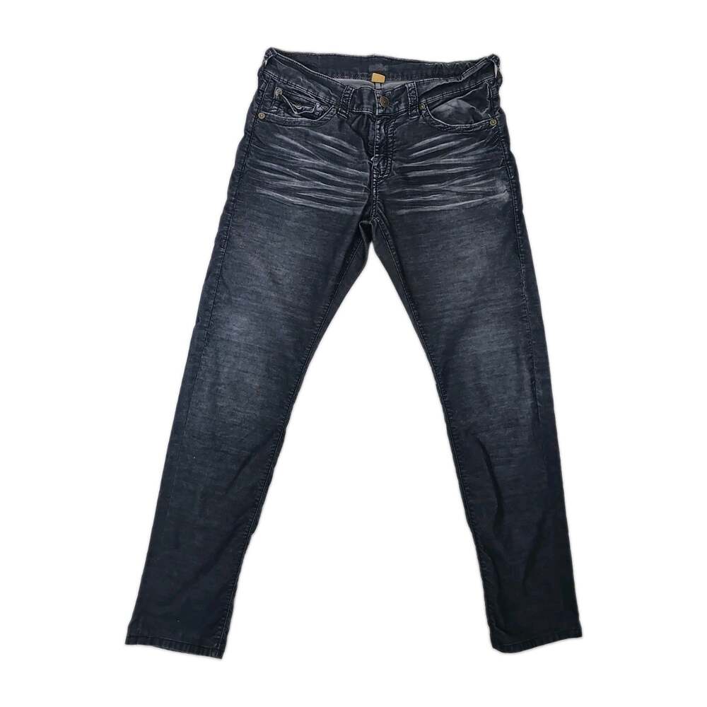 True Religion Men’s Geno Straight Leg Corduroy Pants In Color Navy Size 34 Sad